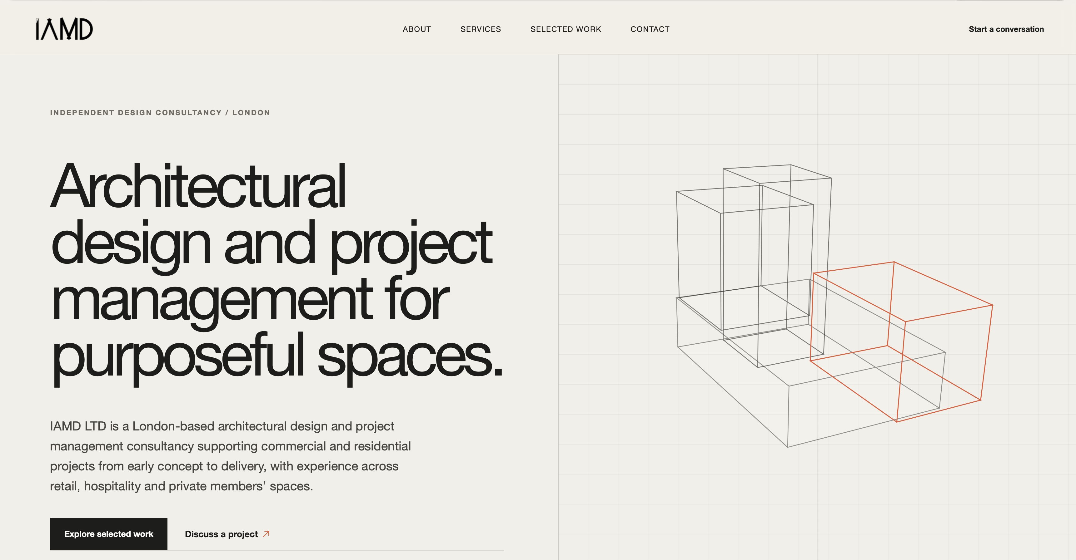 IAMD LTD homepage designed and built by Digiwings