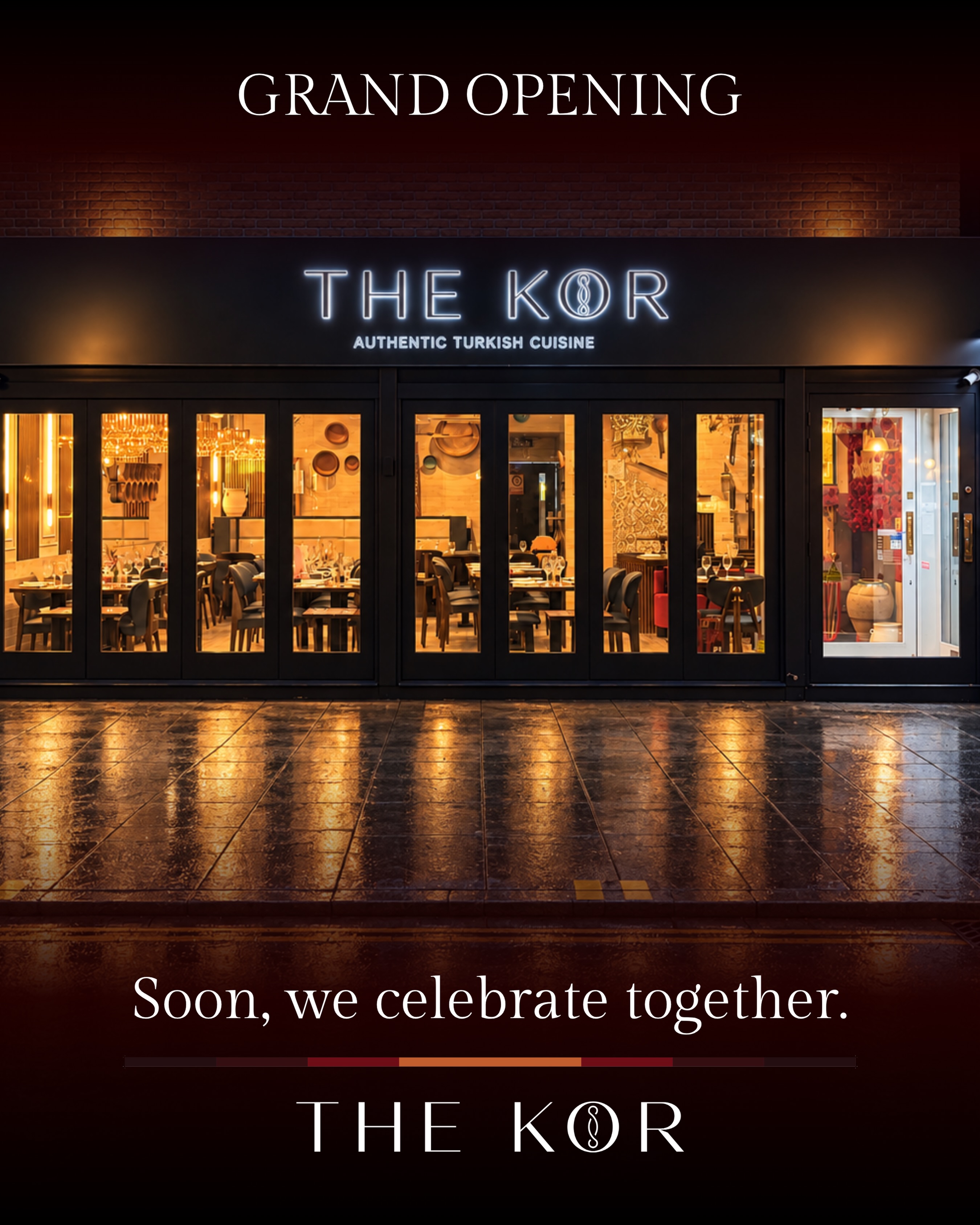 The KOR grand opening social media announcement designed by Digiwings